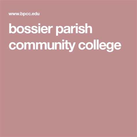 bossier parish community college | Community college, Parish, Bossy