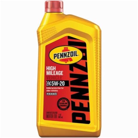 Pennzoil 5w 20 High Mileage Synthetic Blend Motor Oil 32 Fl Oz Smith