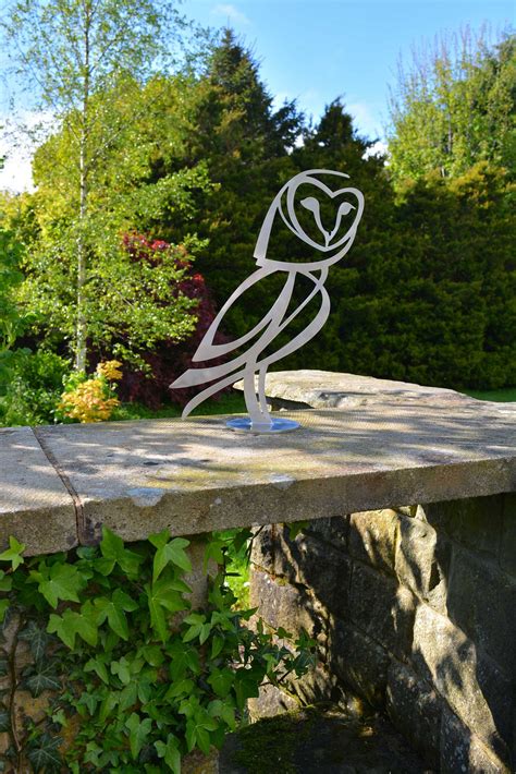 Barn Owl Stainless Steel Garden Sculpture Janet Mary Robinson