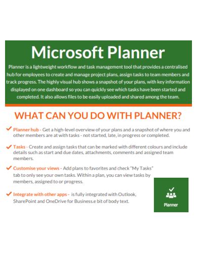 FREE 10+ Microsoft Planner Samples in PDF