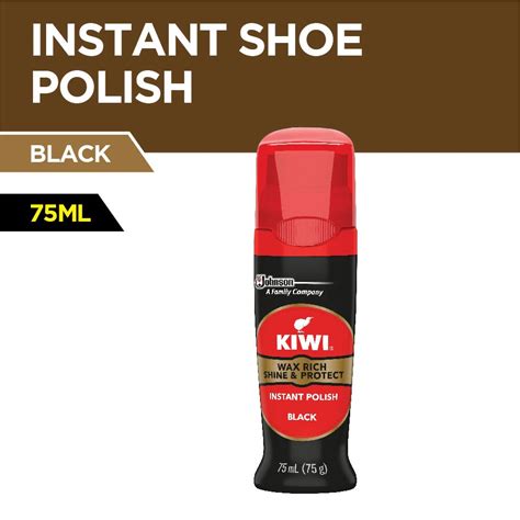 Kiwi Instant Shine Protect Black Liquid Shoe Polish Oz 1 Bottle With