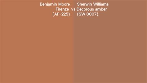 Benjamin Moore Firenze Af Vs Sherwin Williams Decorous Amber Sw