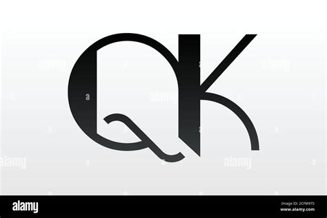 Initial Letter Qk Logo Design With Modern Business Typography Vector