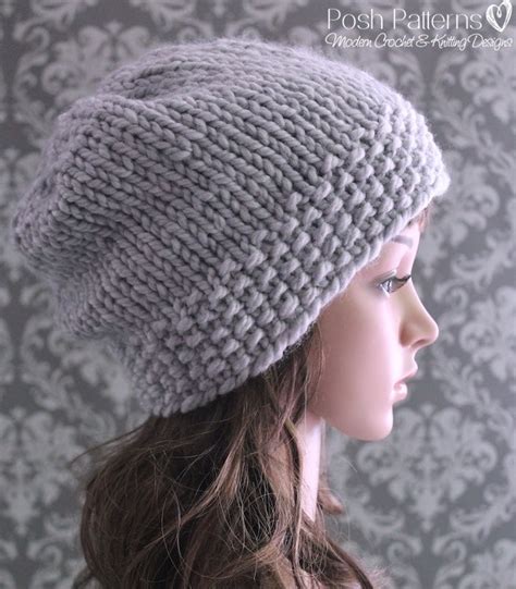 Knitting Pattern Chunky Knit Slouchy Hat Pattern