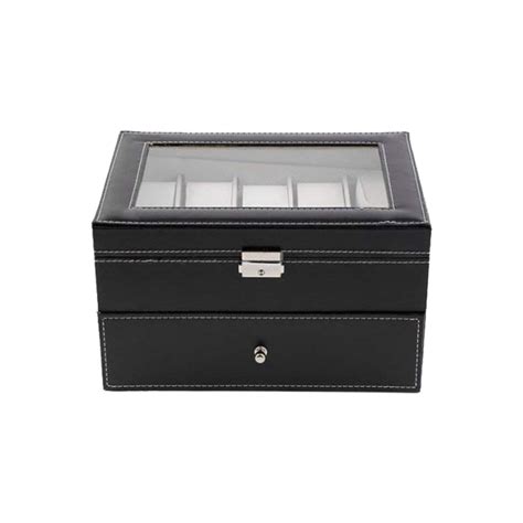 Ripley CAJA PORTA 20 RELOJ ORGANIZADOR ESTUCHE RELOJES JOYAS REGALO