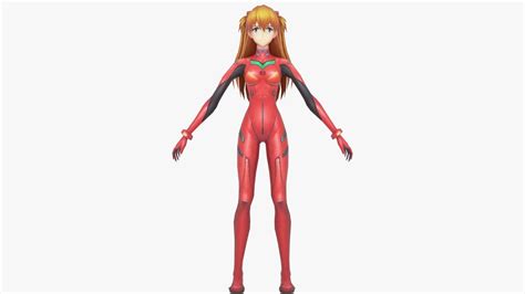 3d Model Asuka Langley Soryu And Rei Ayanami Evangelion Vr Ar Low Poly Cgtrader