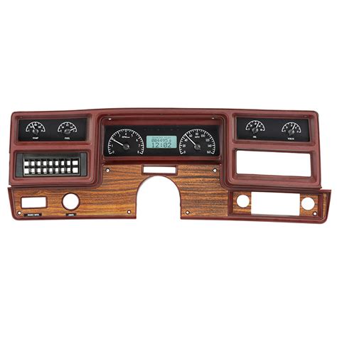 1973 1977 Chevrolet Dakota Digital Vhx Gauges Black Alloy Face White Lighting With Oe Sweep Gauges