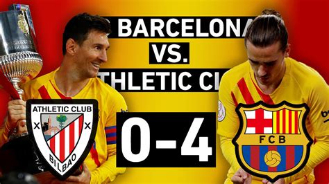 Barcelona vs. Athletic Club 4-0 | Champions! Goals! Messi! Koeman wins ...