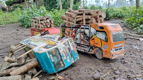 TERLALU NEKATMOBIL TRUK OLENG MAINAN BERMUATAN KAYU GLONDONGAN ENGKEL