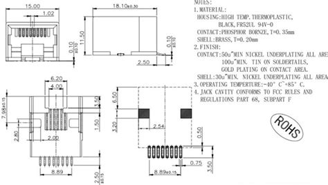 rj specification  drawing ecocables
