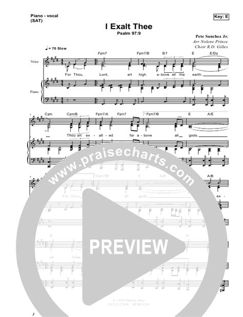 I Exalt Thee Sheet Music Pdf Dennis Prince Nolene Prince Praisecharts