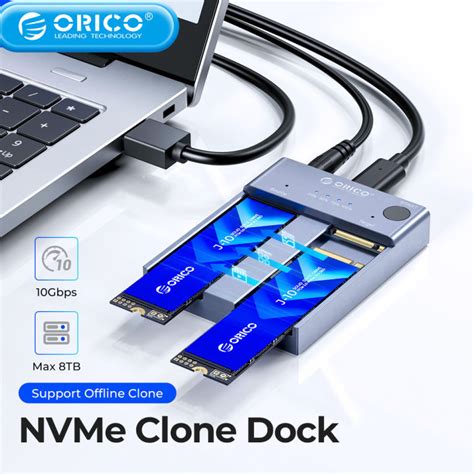 Orico Dual Bay M Nvme Ssd Enclosure Offline Clone Usb C Gen