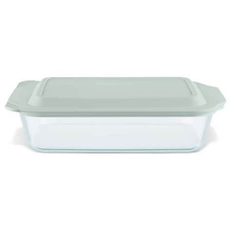 Pyrex Deep Dish Baking Pan with Lid - Sage, 9 x 13 in - Fred Meyer