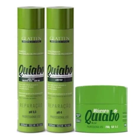 Glatten Kit Quiabo Shampoo Condicionador M Scara G Submarino