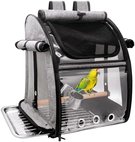 Amazon Bird Carrier Bag With Perch Bird Travel Carrier Backpack