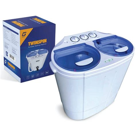 Garatic Portable Compact Mini Twin Tub Washing Machine W Wash And Spin Cycle Built In Gravity