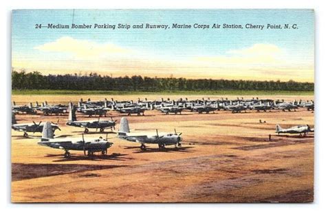 Vintage Postcard Planes Marine Corps Air Station Cherry Point North