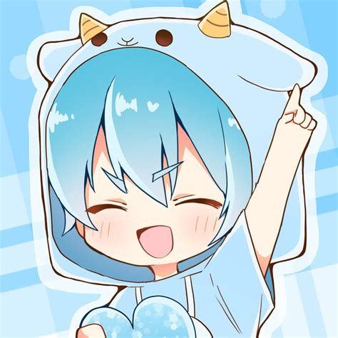 𝑡𝑒𝑛 on Twitter Cute anime chibi Chibi anime kawaii Blue anime