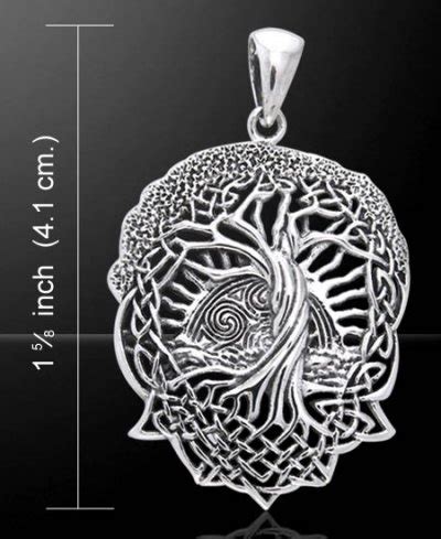 Celtic Knotwork Tree Of Life Sterling Silver Pendant Tree Of Life