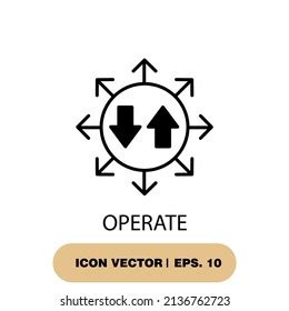 Operate Icons Symbol Vector Elements Infographic Stock Vector Royalty