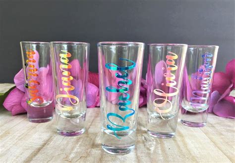 Personalized Shot Glasses Bachelorette Party Custom Shot Glasses Bridal Party T Birthday