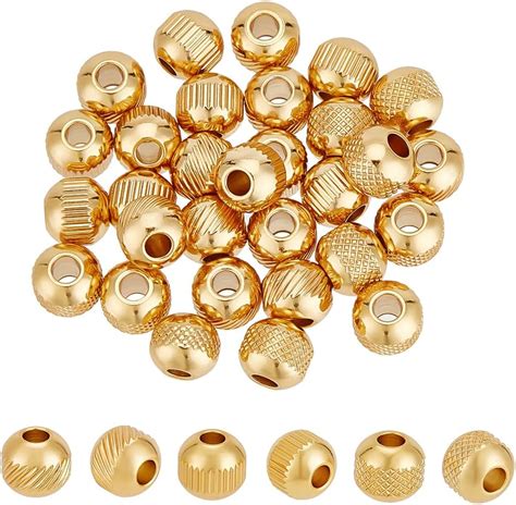 Amazon UNICRAFTALE 30Pcs 3 Style Golden Stainless Steel Round