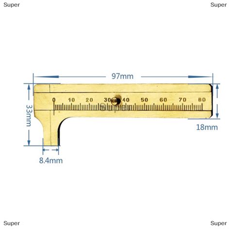 Super Mini Brass Scale Mm Sliding Gauge Vernier Caliper Ruler