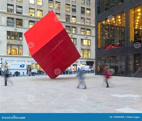 New York, NY / United States - Oct. 13, 2015: a Landscape View of Red ...