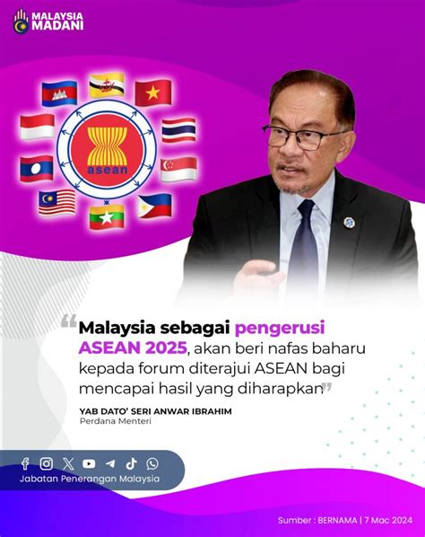 Malaysia Sebagai Pengerusi Asean Akan Beri Nafas Baharu Kepada