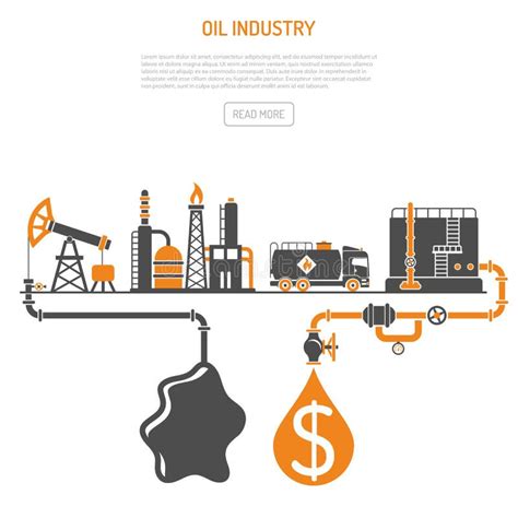 Concetto Di Industria Petrolifera Illustrazione Vettoriale