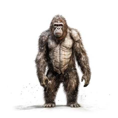 Premium Ai Image Illustration Of An Ape Standing In Front Of A White