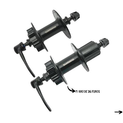 Par Cubo Shimano Touney TX506 36 Furos P Rotor 6 Parafusos C Blocagem