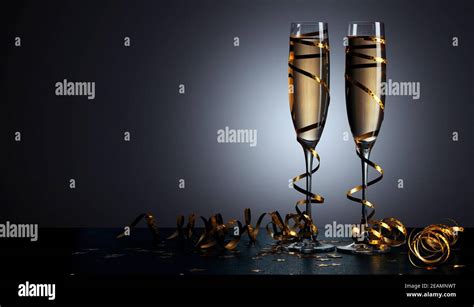 New Years Eve Celebration Background With Champagne Stock Photo Alamy