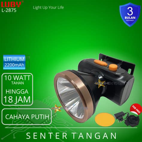 Jual Senter Kepala Led Luby Watt L Headlamp Putih Jakarta