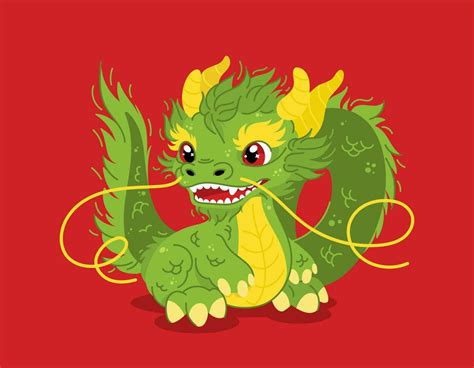 Chinese New Year 2024. Chinese zodiac symbol green dragon for branding ...