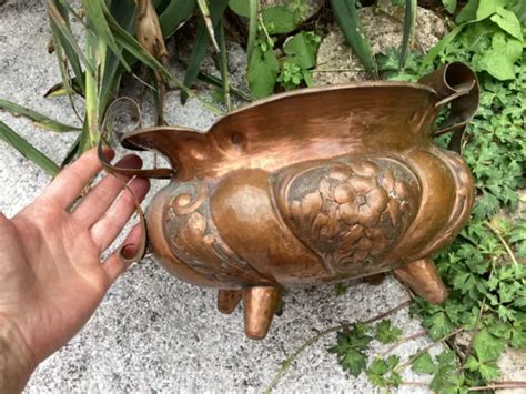 Beau Cache Pot Ancien Ou Jardini Re En Cuivre Eur Picclick Fr