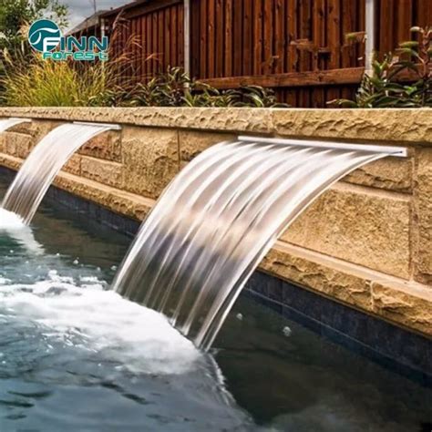 Garden Decorative Stainless Steel Swimming Pool Water Blade Fountain