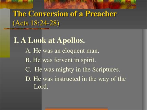 The Conversion Of A Preacher Acts 1824 28 Ppt Download