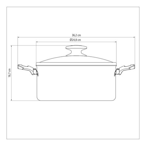 Cacerola Olla 24 cm Tramontina Teflón con Tapa Vidrio Loreto