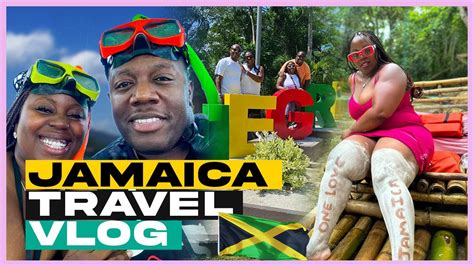 Jamaica Travel Vlog Dunns River Falls Bamboo Water Rafting Youtube