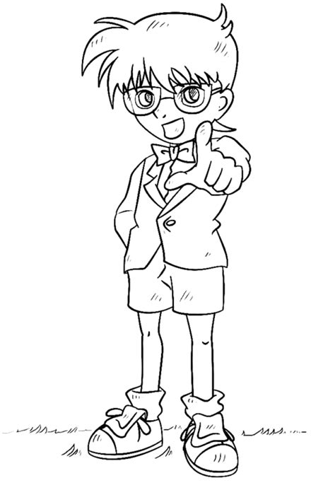 Dibujos Para Colorear De Detective Conan Y Pintar Im Genes Para