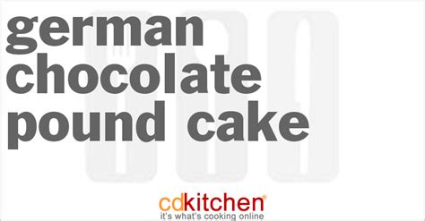 German Chocolate Pound Cake Recipe | CDKitchen.com