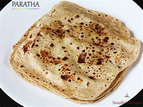 Paratha Recipe How To Make Plain Paratha Swasthi S Recipes