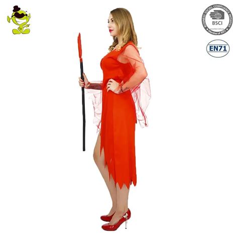 Halloween Carnival Party Cosplay Devil Costume For Women Sexy Lady Red