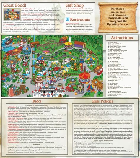 Storybook Land Map And Brochure Themeparkbrochures Net