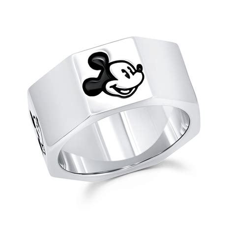 Mickey Mouse Octagonal Ring For Men By Crislu Is Available Online Dis