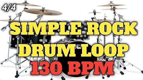 SIMPLE ROCK DRUM LOOP 130 BPM YouTube