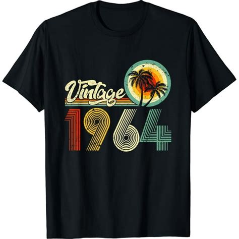 60 Years Old Ts Vintage Born In 1964 Retro 60th Birthday T Shirt