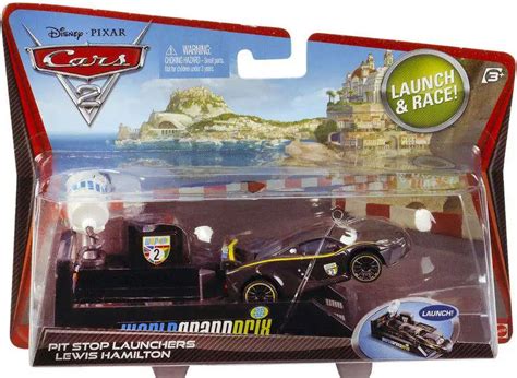 Disney Pixar Cars Cars 2 Pit Stop Launchers Lewis Hamilton 155 Diecast