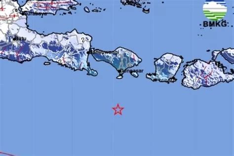 Gempa Magnitudo Guncang Selatan Bali Getaran Terasa Hingga